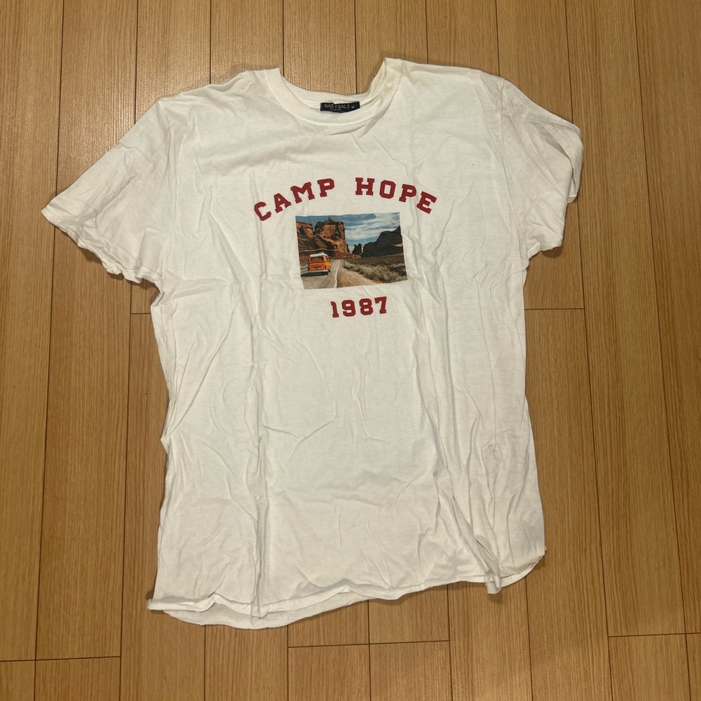 Nasty Gal White Graphic Tee